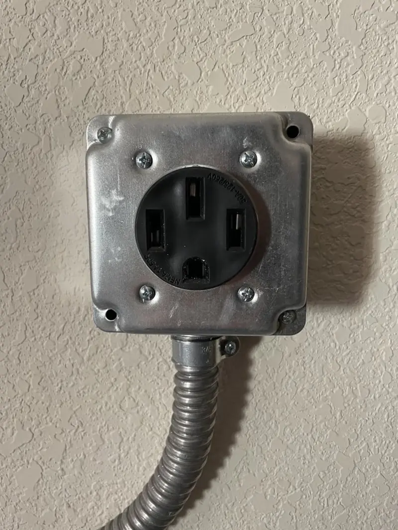 NEMA 14-50 outlet installed for Electrical Panel Upgrade in Crockett